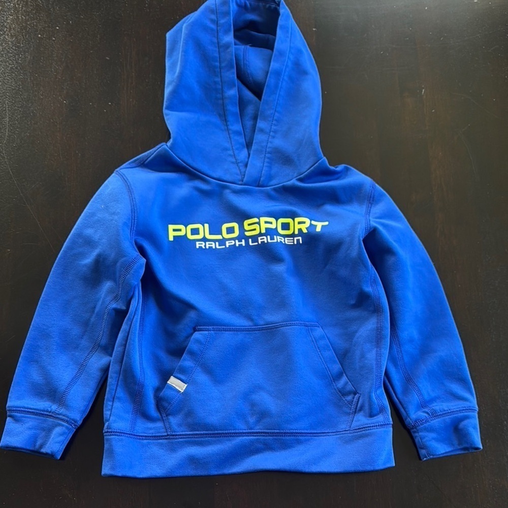 Ralph Lauren Blue Hoodie Sweatshirt Polo Sport